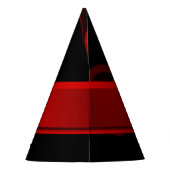 Schwarz-Text-Vorlage mit Herz rot Partyhütchen (Rückseite)