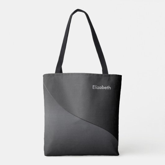 Schwarz Textured Corner Swoop Tasche (Rückseite)