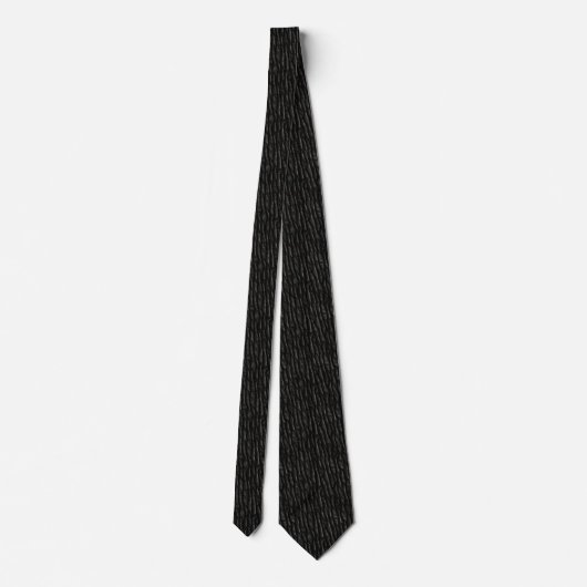 Schwarz Texturierte Imitate Leather Black Neck Tie Krawatte (Rückseite)