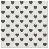 Schwarz Tiny Heart Pattern Stoff (Nahaufnahme)