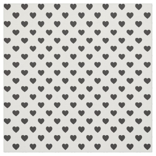 Schwarz Tiny Heart Pattern Stoff (Muster)