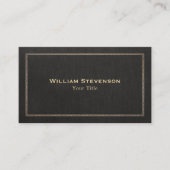 Schwarz Traditionelles Beruflich Visitenkarte (Vorderseite)