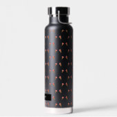 Schwarz-Transparentes Eiscreme-Muster mit Namen Trinkflasche (Links)