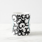 Schwarz-Türkisch-Mit Monogramm Damaskus Kaffeetasse (Mittel)