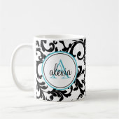 Schwarz-Türkisch-Mit Monogramm Damaskus Kaffeetasse (Links)