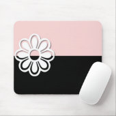 Schwarz-u. Rosa-Entwurf 3 Mousepad (Mit Mouse)
