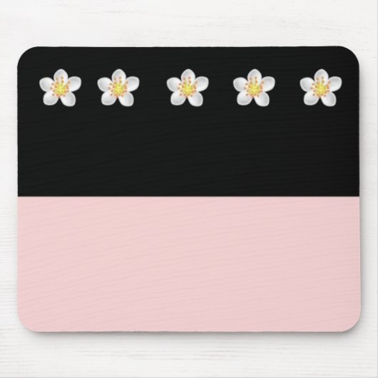 Schwarz-u. Rosa-Entwurf 5 Mousepad (Vorne)