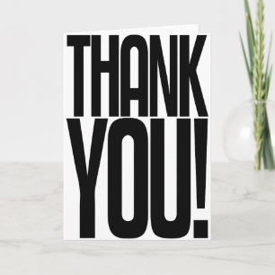 Schwarz u. Weiß danke! Loudmouth-Gruß-Karte Dankeskarte