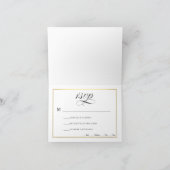 Schwarz u. Weiß mit Goldhochzeit UAWG Karte (Innenseite)