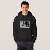 Schwarz u. Weiß Raven Nevermore Silhouette-Baum Hoodie (Vorne ganz)