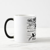 Schwarz u. Weiß Raven Nevermore Silhouette-Baum Verwandlungstasse (Links)