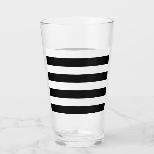 Schwarz u. Weiß Striped Glas (Rückseite)