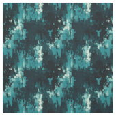 Schwarz und Aquamarin Abstrakt Stoff (Muster)