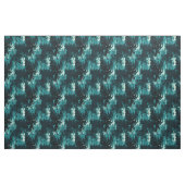 Schwarz und Aquamarin Abstrakt Stoff (Fat Quarter (45,7 x 55,9 cm))