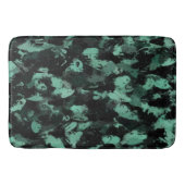 Schwarz und Aquamarin Badematte (Vorderseite)