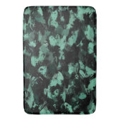 Schwarz und Aquamarin Badematte (Vorderseite Vertikal)