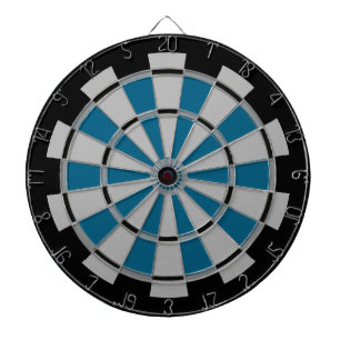 Schwarz und Aquamarin mit Graustackregelung Dartscheibe