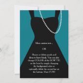 Schwarz und Aquamariner Tuxedo formelle Einladung, Einladung (Rückseite)