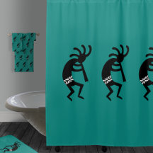 Schwarz und Aquamarines Kokopelli Südwestdesign