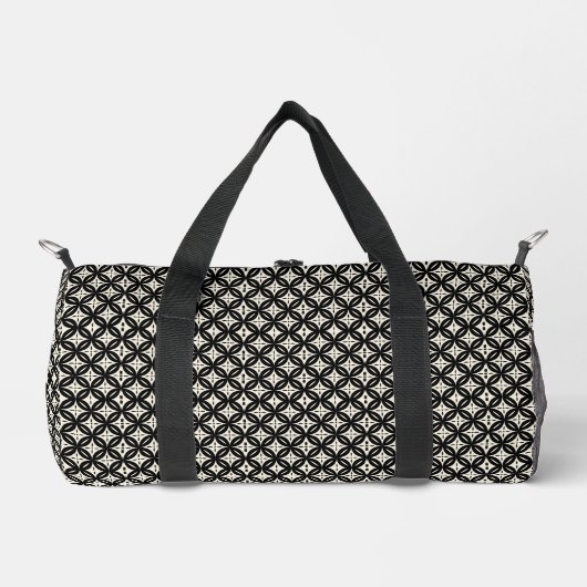 Schwarz und Beige Klein Duffle Bag (Vorderseite)