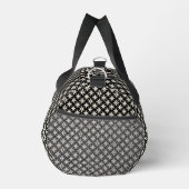Schwarz und Beige Klein Duffle Bag (Rechts)