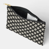 Schwarz und Beige Klein Zubehörtasche (Offen)