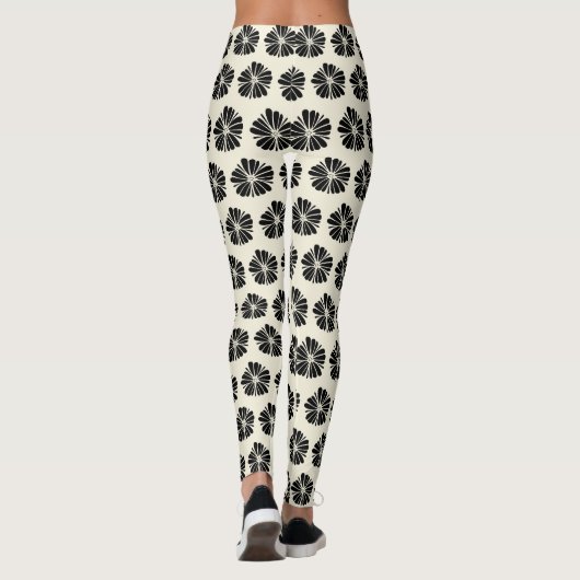 Schwarz und Beige Leggings (Rückseite)