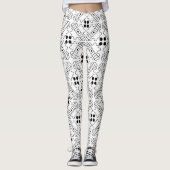 Schwarz und Beige Leggings (Vorderseite)