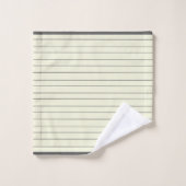 Schwarz und Beige Streifen Muster elegant, modern Badhandtuch Set (Waschlappen)