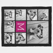 Schwarz und Berry 8 - FotoCollage - COLOR bearbeit Fleecedecke (Vorderseite (Horizontal))