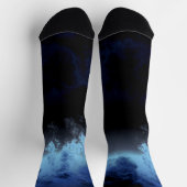 Schwarz und Blau abstrakt Socken (Oben)