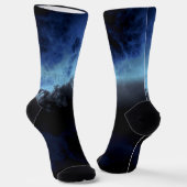 Schwarz und Blau abstrakt Socken (Gewinkelt)