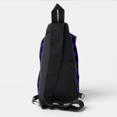 Schwarz und Blau geprüft Crossbody Bag (Rückseite)