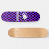 Schwarz und Blau geprüft Skateboard (Horizontal)