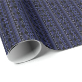 Schwarz und Blau Geschenkpapier (Rolleneckpunkt)