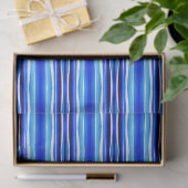 Schwarz und Blau gestreift  Seidenpapier (Geschenk)