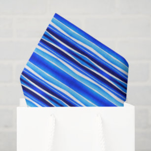 Schwarz und Blau gestreift Seidenpapier
