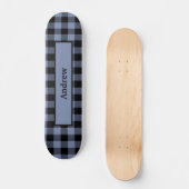 Schwarz und Blau Kariert, Buffalo Kariert, Lumberj Skateboard (Vorderseite)