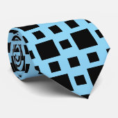 Schwarz und Blau Krawatte (Gerollt)