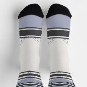 Schwarz und blau & orange - Name Nummer Socken (Oben)