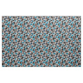Schwarz und Blau, polygonal, Abstrakt, geometrisch Stoff (Yard (91,4 cm))