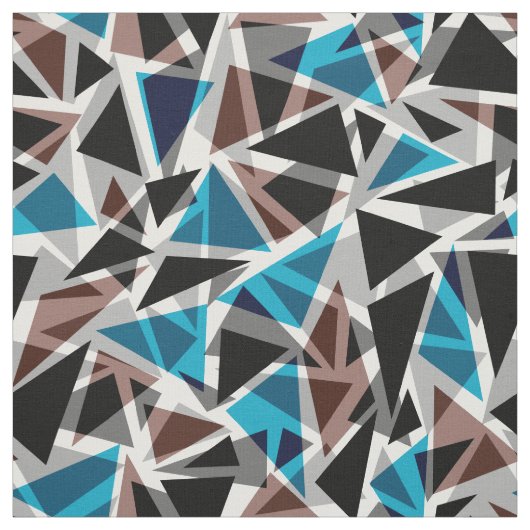 Schwarz und Blau, polygonal, Abstrakt, geometrisch Stoff (Muster)