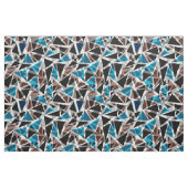 Schwarz und Blau, polygonal, Abstrakt, geometrisch Stoff (Fat Quarter (45,7 x 55,9 cm))