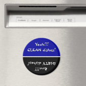Schwarz und blau, sauber/dreckig Geschirrspüler Magnet (In Situ (Geschirrspüler))
