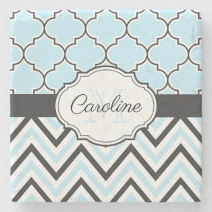 Schwarz und Blau Steinuntersetzer