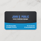 Schwarz und Blau Visitenkarte (Rückseite)