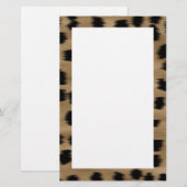 Schwarz und Braun Cheetah Print Muster. Briefpapier (Vorne/Hinten)