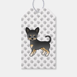 Schwarz und Braun glatthaariger Chihuahua-Hund & P Geschenkanhänger