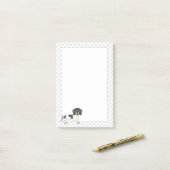 Schwarz und Brauner Scheck Kurzhaar Dachshund & Pf Post-it Klebezettel (Auf Schreibtisch)