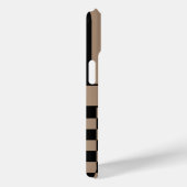 Schwarz- und braunkariert gestreift personalisiert Case-Mate iPhone hülle (Rückseite / Rechts)